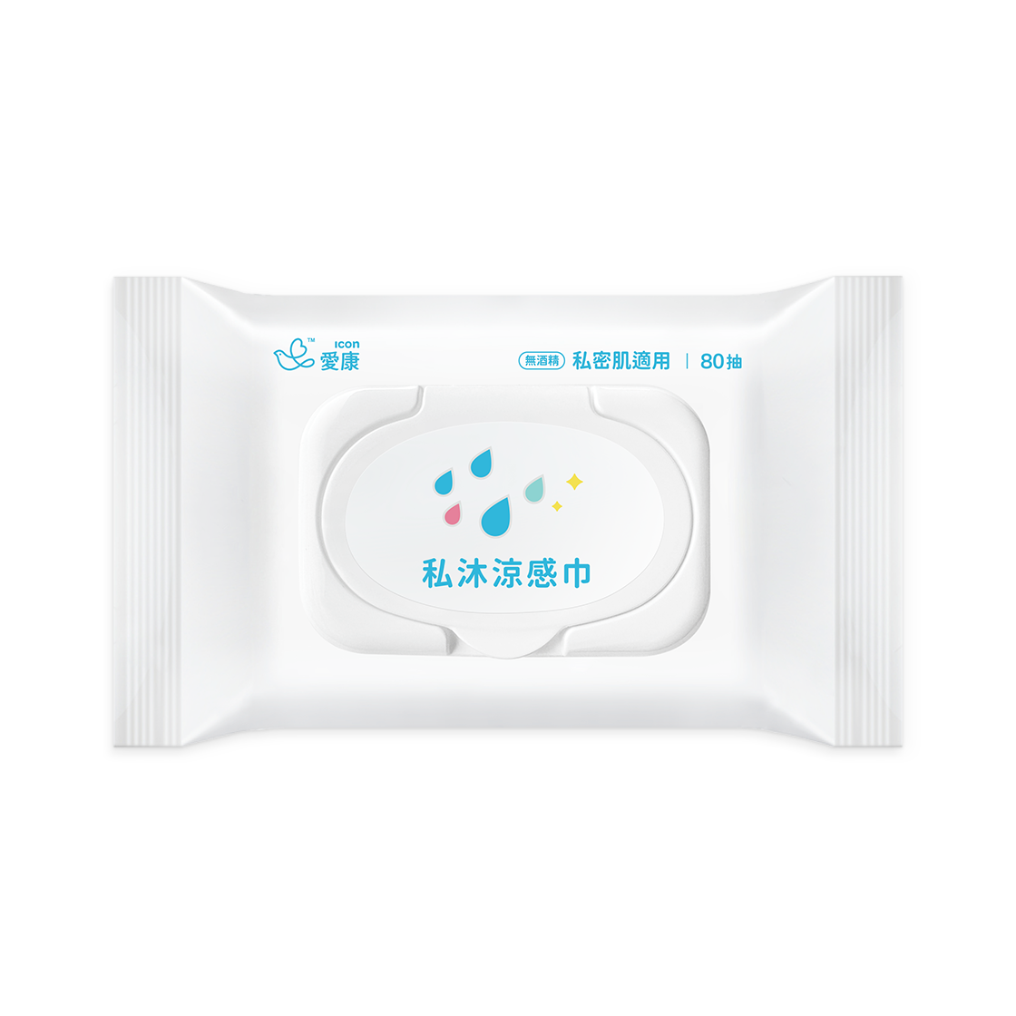 ICON Intimate Area Cleansing Cooling Wipes - Pack of 80 Sheets