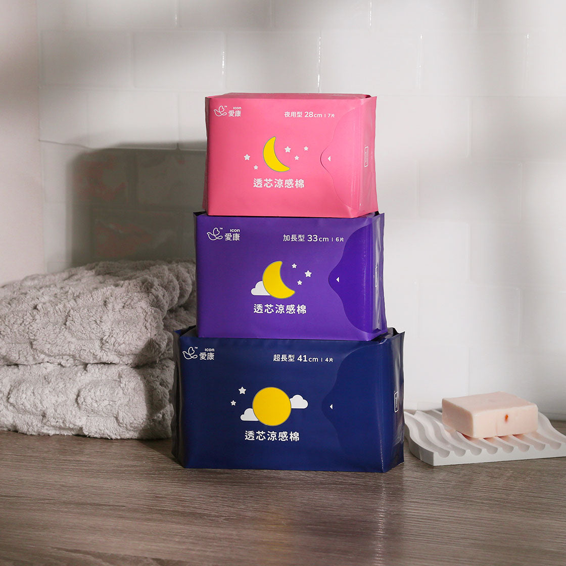 ICON Cooling Sanitary Napkin - Extra Long Type 33cm