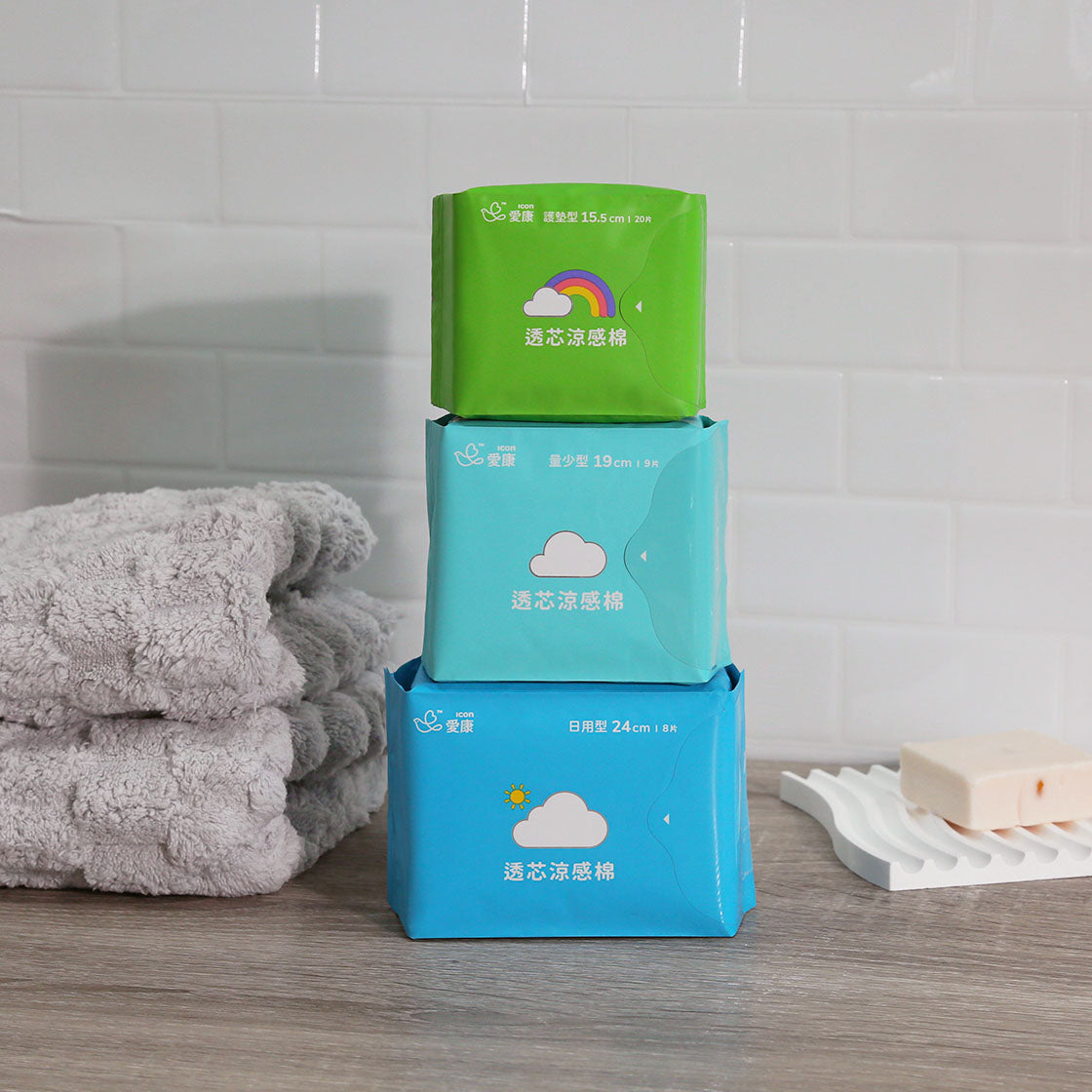 ICON Cooling Sanitary Napkin - Pantyliner Type 15.5cm