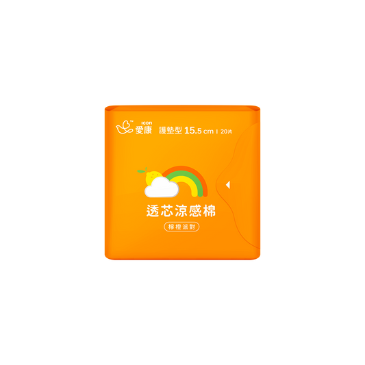 ICON Cooling Sanitary Napkin - Lemon Orange Party - Fruit Scented Pantyliner 15.5cm